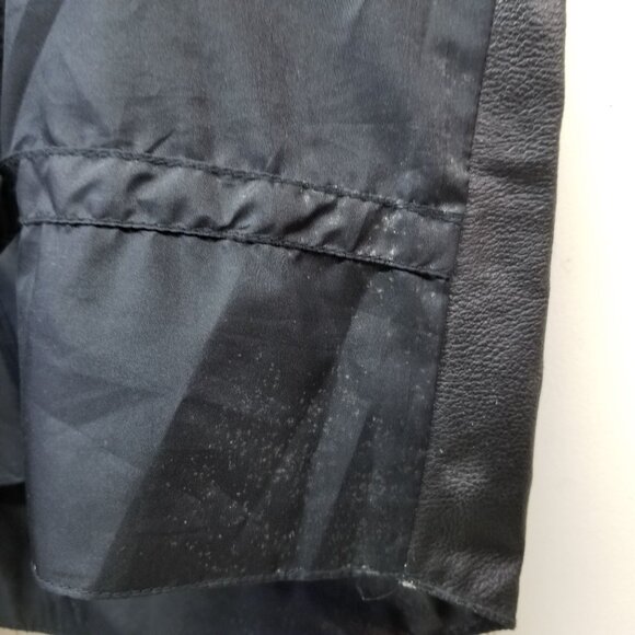 Permit Platinum XL Vintage 90s Black Leather Vest Moto Grunge Streetwear - Picture 4 of 5